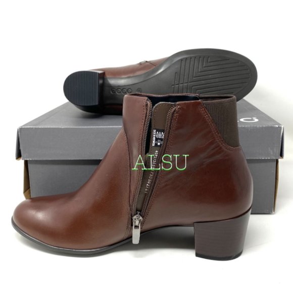 💖MEGA SALE💖 ECCO Shape Leather Mink Brown Women’s 9 Heeled Shoes 2730333 01014 - Picture 3 of 6